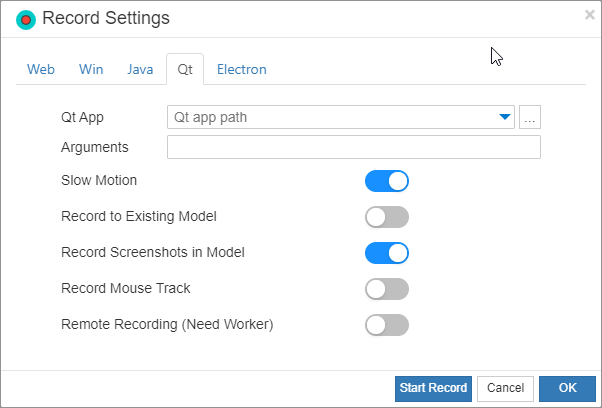 Qt Settings Options
